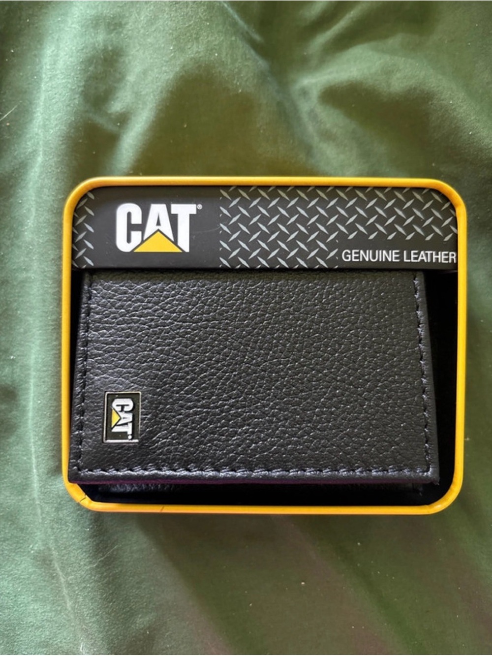 CAT Black Genuine Leather Men's Wallet